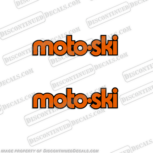 Moto-Ski S-440 Side Hood Snowmobile Decals - 1973 snowmobile, decals, moto, ski, 440, s, side, hood, tunnel, stickers, 1973