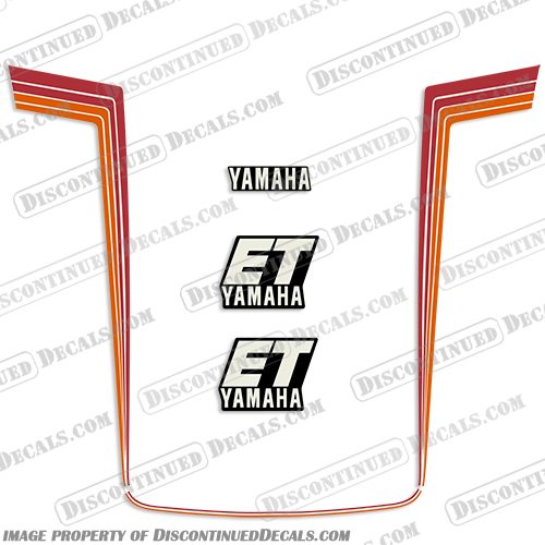 Yamaha Enticer Snowmobile Hood Decal Kit - 1982 yamaha, enticer, hood, 1982, 82, tonneau, snow, mobile, snowmobile, decals, stickers, kit, set, of, 2, sled, 