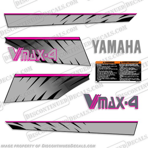 Yamaha Vmax 4 Snowmobile Decals - 1992 snowmobile, decals, yamaha, vmax, 4, 1992, 92, stickers, kit, set,