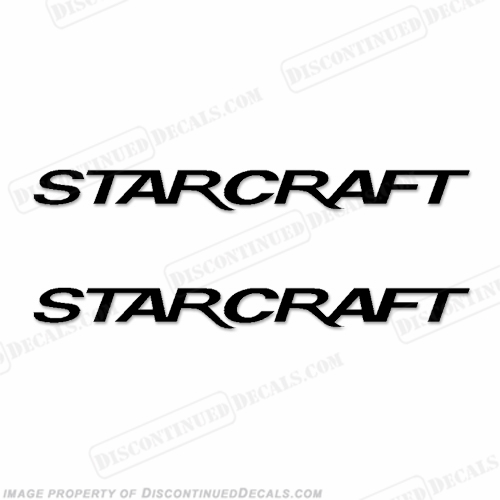 Starcraft Boat Logo Decals (Set of 2) - Style 2 - Any Color! INCR10Aug2021