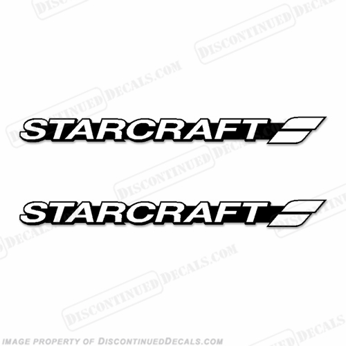 Starcraft Boat Logo Decals (Set of 2) - Style 4 - Any Color! INCR10Aug2021