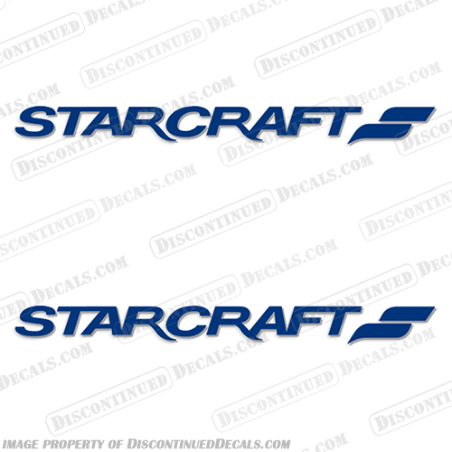 Starcraft Boat Logo Decals (Set of 2) - Style 6 - Any Color! starcraft, star, craft, style, 6, boat, logo, decal, decals, set, of, 2, two, 