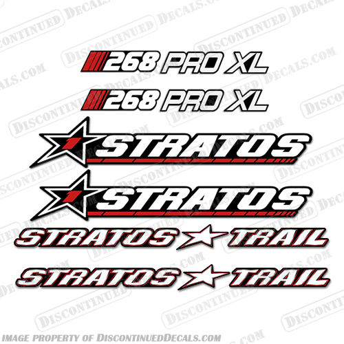 Stratos Boats 268 Pro XL Decal Package stratos, boat, boats, decal, package, 268, pro, xl, kit, stcker, logos, set, decals, 