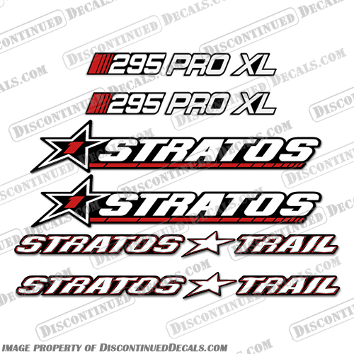Stratos Boats 295 Pro XL Decal Package - Older Style stratos,boat, boats, decals,decal,package,295,pro,xl,older,style
