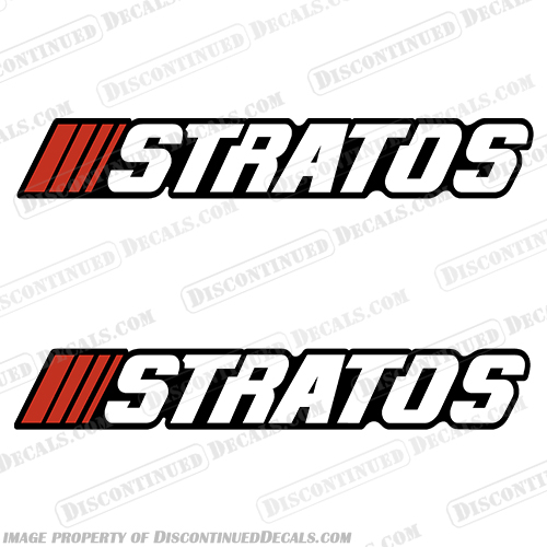 Stratos Boats Lettering Logo (Set of 2) Boat Decals Stratos, Boat, Boats, w/, with, Star, 1, Decal, Decals, Lettering, Logo, Set, of, 2, Set of 2, Two