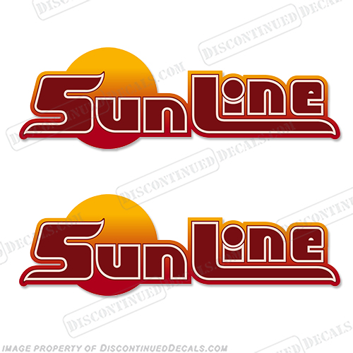 Sun Line RV Logo Decals (Set of 2) 1981-1985 sunline, sun-line, 81, 82, 83, 84, 85, INCR10Aug2021