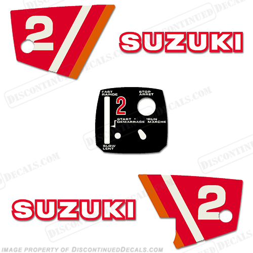 Suzuki 2hp Decal Kit - 1970s INCR10Aug2021