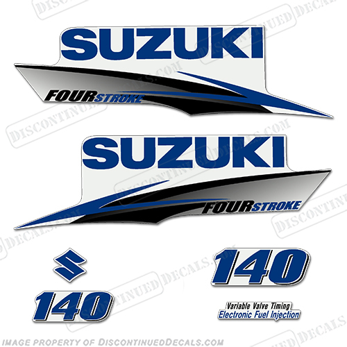 Suzuki 140HP Four Stroke Outboard Engine Decals Sticker Set reproduction 140 HP