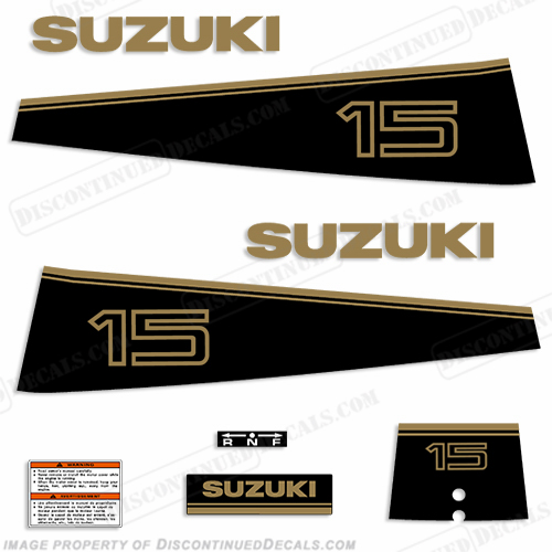 Suzuki 15hp Decal Kit - 1989 - 1992 INCR10Aug2021