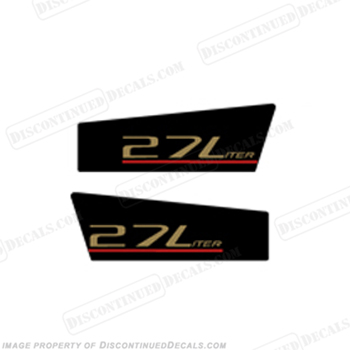 Suzuki "2.7 Liter" Lower Cowl Decals - Left & Righ Side INCR10Aug2021