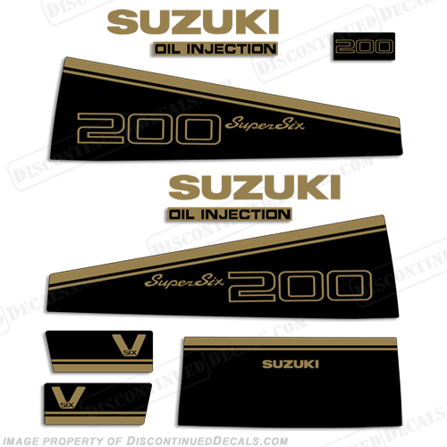 Suzuki 200hp DT200 Decal Kit - 1988 INCR10Aug2021