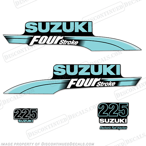 Suzuki 225hp DF225 Decal Kit 2003 - 2009 (Custom Robin Egg Blue) INCR10Aug2021