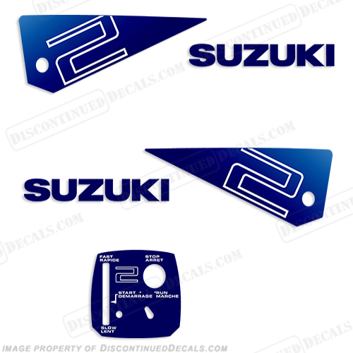 Suzuki 2hp Decal Kit - 1985-1987 (Blue) INCR10Aug2021