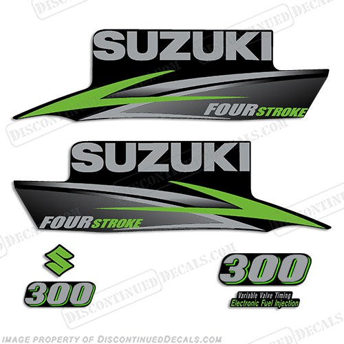 Suzuki 300hp FourStroke Decals - Lime Green (2010-2013) INCR10Aug2021