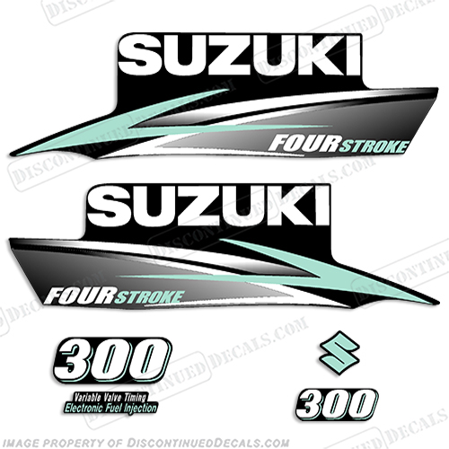 Suzuki 300hp FourStroke Decals (Sea Foam) 2010+ INCR10Aug2021