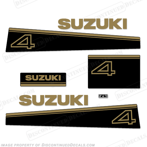 Suzuki 4hp DT4 Decal Kit - Late 80s to Early 90s INCR10Aug2021