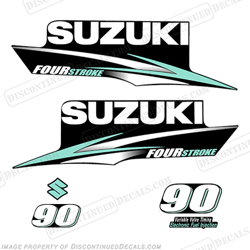 Suzuki 90hp FourStroke Decals (Sea Foam) 2010+ INCR10Aug2021