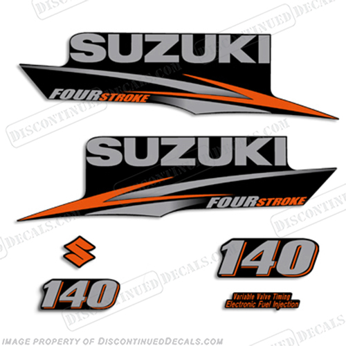 Suzuki 140hp FourStroke Decals - 2010+ (Orange) INCR10Aug2021