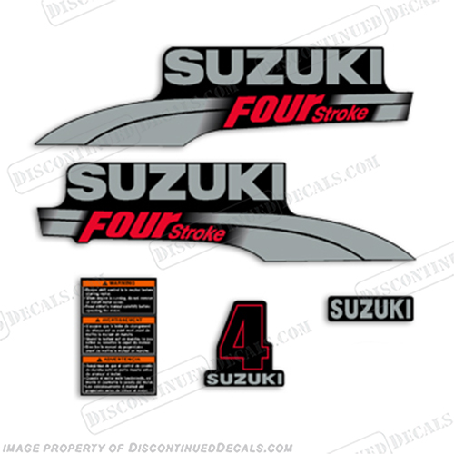 Suzuki 4hp DF4 Decal Kit 2003 - 2009 INCR10Aug2021