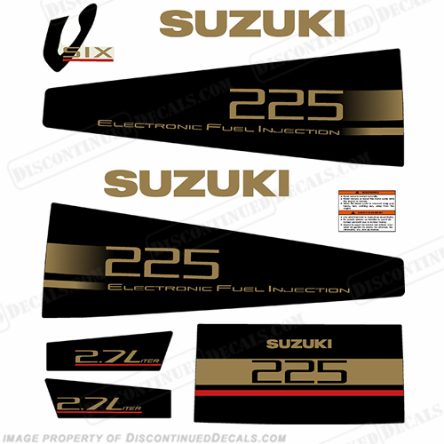 Suzuki 225hp DT225 Decal Kit INCR10Aug2021
