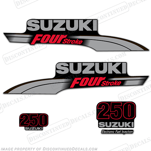 Suzuki 250hp DF250 Decal Kit 2003 - 2009 INCR10Aug2021