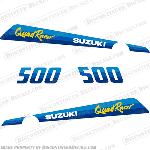 Suzuki LT 500R Quad Racer ATV Decals Blue - 1987-1990  atv, decals, suzuki, lt500, lt500r, lt, 500R, 500, R, quadracer, quad, racer, 4-wheeler, 1987, 1988, 1989, 1990, stickers, decal, sticker, kit, set, blue