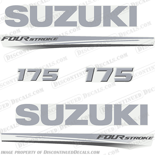 Suzuki 175 Fourstroke New 2017 and Up suzuki, 175, 175hp, 2017, 2018, 2019, 2020, new, style, decal, decals, set, kit, stickers, outboard, engine, motor,