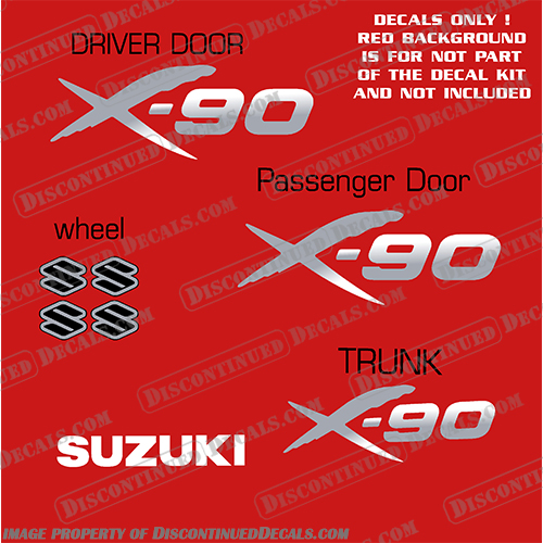 Suzuki X-90 1997 Suzuki, Car, Automotive, x90, X, 90, X 90, X-90, 1995, 1996, 1997, decal, decals