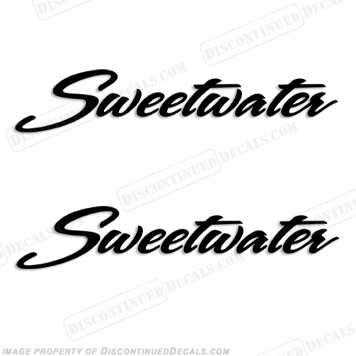 Sweetwater Pontoon Boat Logo Decals - Any Color! sweetwater, sweet, water, sweet-water, by godfrey, INCR10Aug2021