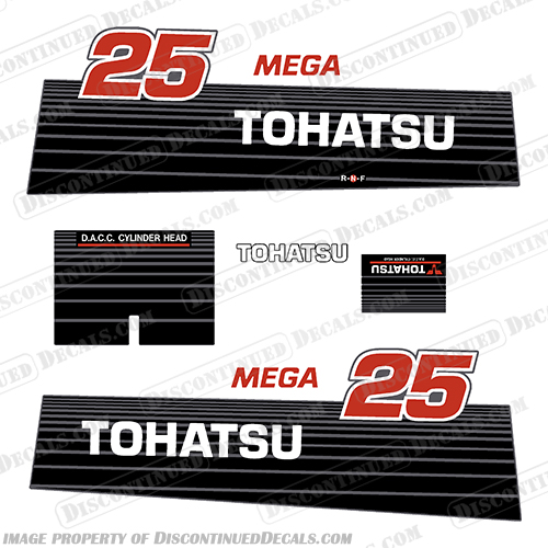 Tohatsu 25hp Mega Decal Kit Tohatsu, 25, hp, 25hp, Mega, Decal, Kit