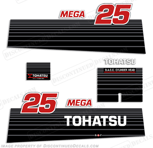 Tohatsu 25hp Mega Decal Kit INCR10Aug2021