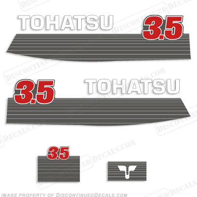 TOHATSU 40 HP Two Stroke outboard engine decal sticker set kit reproduction 