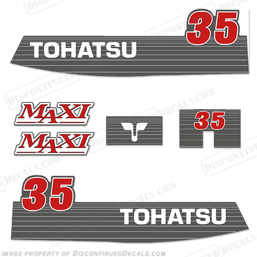Tohatsu 35hp Maxi Decal Kit INCR10Aug2021