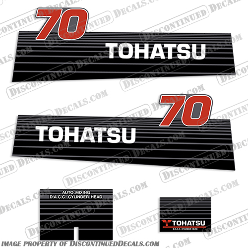 Tohatsu 70hp Outboard Engine Decal Kit Tohatsu, 70, hp, 70hp, Mega, Decal, Kit, Outboard, Engine, sticker, decals, stickers