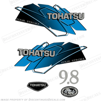 Tohatsu 9.8hp Decal Kit - Blue INCR10Aug2021
