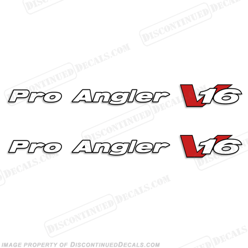 Pro Angler V16 Decals for Tracker Boats INCR10Aug2021
