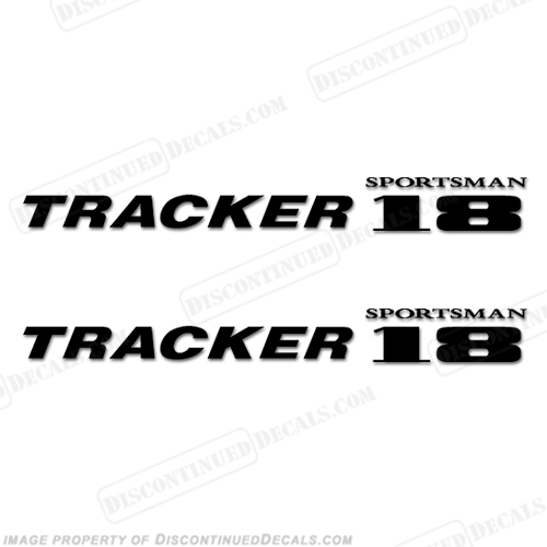 Tracker Sportsman 18 Boat Logo Decals - Any Color! INCR10Aug2021