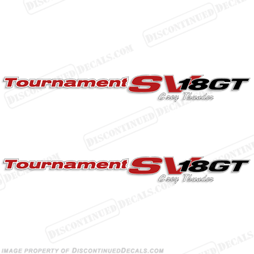 Tracker Tournament SV 18GT "Grey Thunder" Decals (Set of 2)  INCR10Aug2021