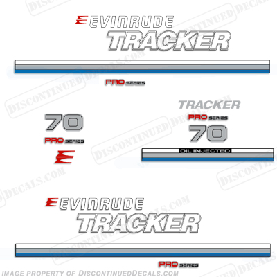 Evinrude 1981 Tracker 70hp Decal Kit - Blue INCR10Aug2021