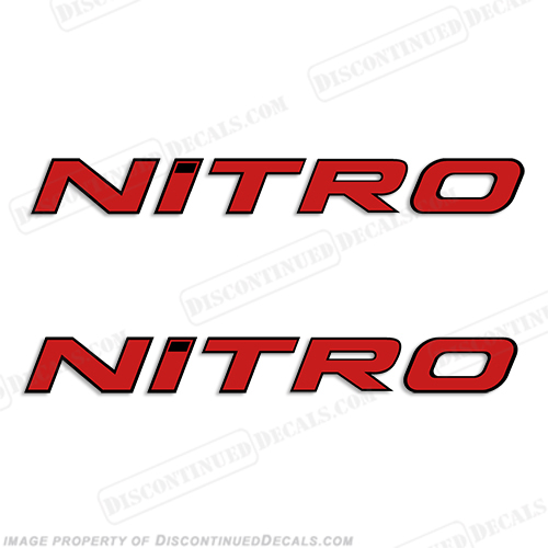 Tracker Marine Nitro Boat Decals  - Red w/Black Outline INCR10Aug2021