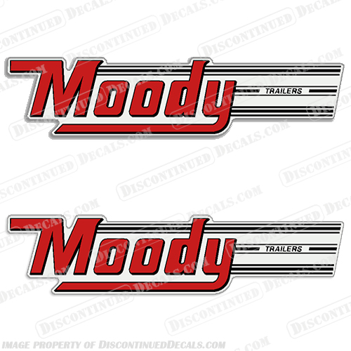 Moody Trailer Decals (Set of 2)  gator, trailer, decals, sticker, set, of ,2, style, 3, decal, boat, moody, trailers