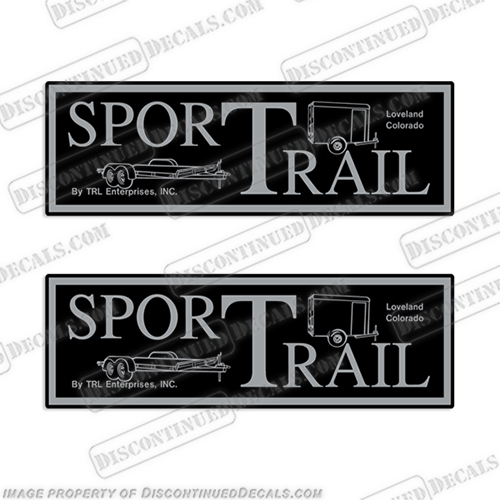 Sport Trail Trailer Decals (Set of 2)  Sport, trail, trl, trailer, boat, cargo, sportrail, sporttrail, sport trail, INCR10Aug2021