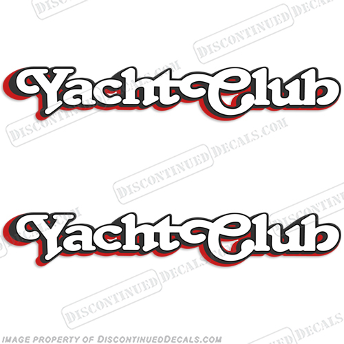 Yacht Club Trailer Decals (Set of 2) trailer, decals, yacht, club, pwc, jet, ski, waverunner, stickers, INCR10Aug2021