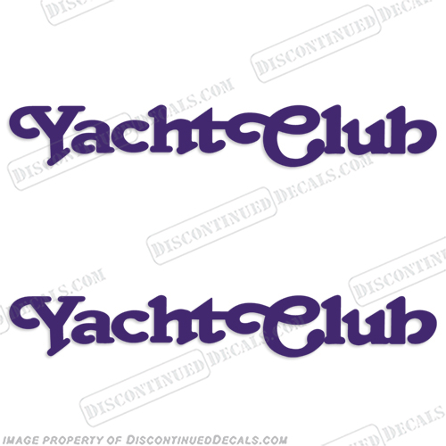 Yacht Club Trailer Decals (Set of 2) Any Color trailer, decals, yacht, club, pwc, jet, ski, waverunner, stickers, INCR10Aug2021