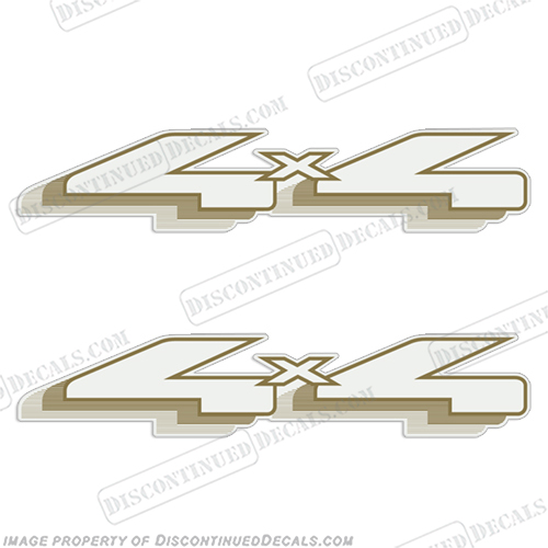 Ford F-Series 4X4  Decals (Set of 2) Any Color! *shown in Metallic Gold f-150, f-250, f-350, 150, 250, 350, f150, f250, f350, crew, supercrew, king, extended, cab, four, wheel, drive, by, truck, pickup, pickuptruck, pick-up,  4, x, 4, 4x4, 4 x 4, decal, sticker,INCR10Aug2021