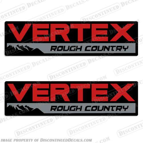 Vertex Rough Country Shock Decals (Set of 2)  vertex, rough, country, shock, decals, stickers, logos, truck, automobile, 