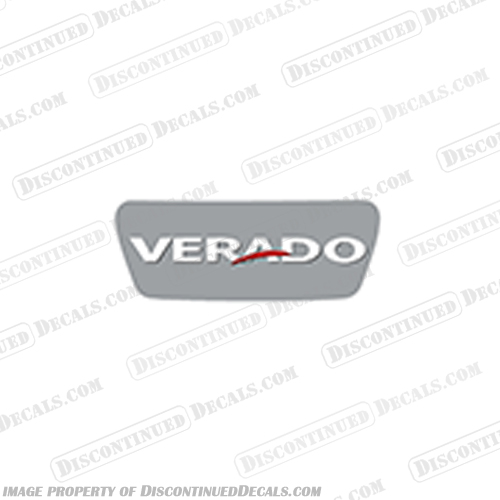 Mercury 2006-2012 200/225/250/275/300hp Verado Rear Decal - Silver verado, single, mercury, badge, decal, sticker, rear, decal, silver, color, sticker, logo, plate