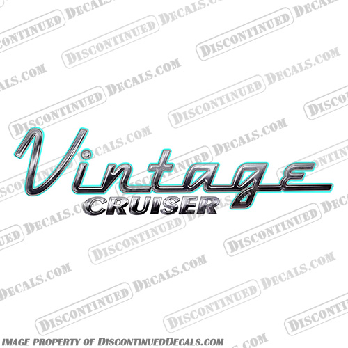 Vintage Cruiser RV Decal with Seafoam Accent 32" long rear / side size   vintage, cruiser, by, gulfstream, new, rv, motorhome, camper, travel, trailer, decal, stickers, kit, 2019, seafoam, accent