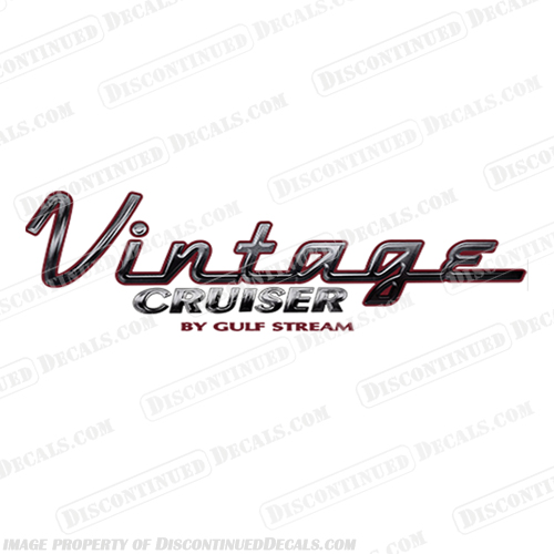 Vintage Cruiser by Gulfstream RED 32" long RV 2019 Decal vintage, cruiser, by, gulfstream, new, rv, motorhome, camper, travel, trailer, decal, stickers, kit, 2019