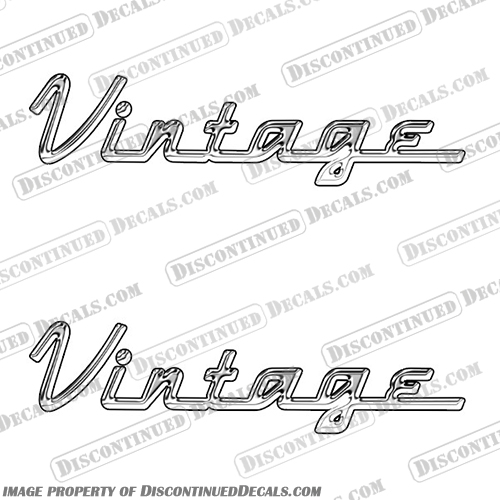 Vintage Cruiser by Gulfstream RV Decals (Set of 2) - White/Grey/Black vintage, cruiser, by, gulfstream, new, rv, motorhome, camper, travel, trailer, decals, stickers, kit, white, black, grey, white/grey/black